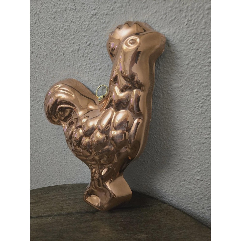 Copper Rooster Chicken Jello Mold Wall Hanging VTG Farmhouse Cottage Kitchen 11" - Picture 5 of 15